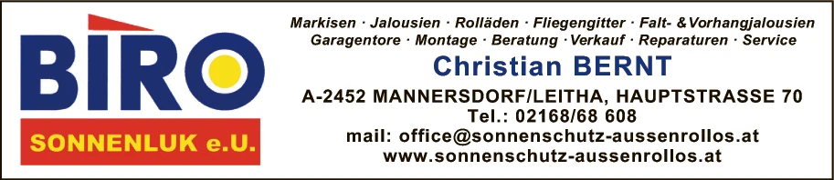 Print-Anzeige von: BIRO Sonnenluk e.U. Print-Anzeige von: BIRO Sonnenluk e.U.