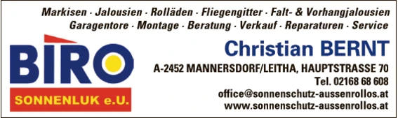 Print-Anzeige von: BIRO Sonnenluk e.U.