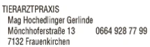 Print-Anzeige von: Tierarztpraxis Mag. Gerlinde Hochedlinger