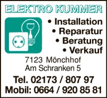 Print-Anzeige von: Kummer, Martin, Elektro