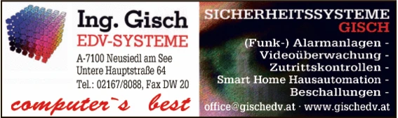 Print-Anzeige von: Ing. Gisch Lorenz GmbH, EDV