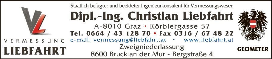 Print-Anzeige von: Dipl.-Ing. Christian Liebfahrt, Geometer