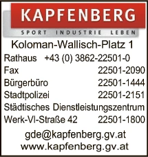 Print-Anzeige von: Stadtgemeinde Kapfenberg