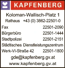 Print-Anzeige von: Stadtgemeinde Kapfenberg