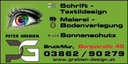 Print-Anzeige von: GREBIEN Peter, Schrift+Design Grebien GmbH