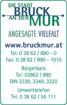 Print-Anzeige von: Stadtgemeinde Bruck an der Mur, Gemeinde