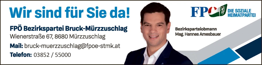 Print-Anzeige von: FPÖ Bezirkspartei Bruck-Mürzzuschlag, Politik