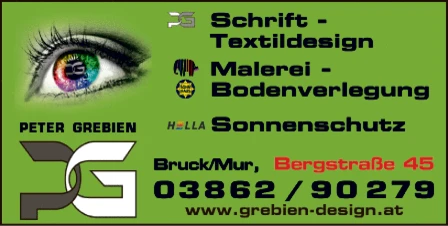 Print-Anzeige von: GREBIEN Peter, Schrift+Design Grebien GmbH Print-Anzeige von: GREBIEN Peter, Schrift+Design Grebien GmbH