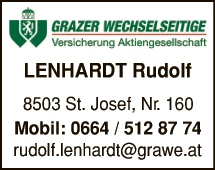 Print-Anzeige von: Lenhardt, Rudolf, Versicherung
