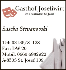 Print-Anzeige von: Gasthof Josefiwirt