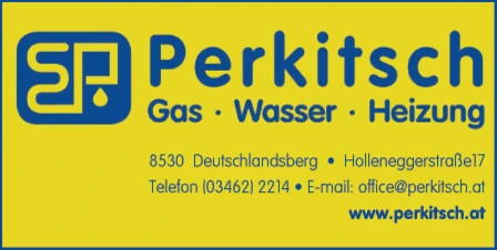 Print-Anzeige von: Perkitsch, Erich, Sanitäranlagen u -einrichtungen