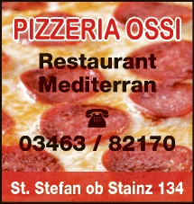 Print-Anzeige von: Pizzeria OSSI