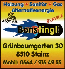 Print-Anzeige von: Bonstingl GesmbH, Heizung