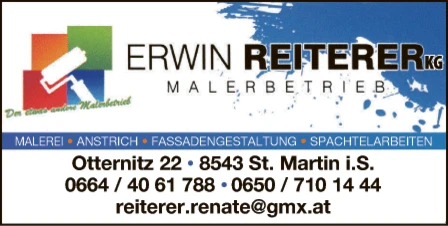Print-Anzeige von: Reiterer, Erwin, Malerbetrieb