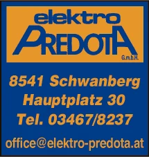 Print-Anzeige von: Predota GesmbH, Elektroinstallationsunternehmen