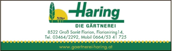 Print-Anzeige von: Haring, Gärtnerei