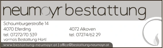 Print-Anzeige von: Bestattung Neumayr