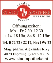 Print-Anzeige von: Stadtapotheke Eferding, Mag pharm Alexander Rizy, Apotheken