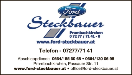 Print-Anzeige von: Ford Steckbauer GmbH Print-Anzeige von: Ford Steckbauer GmbH