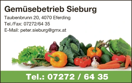 Print-Anzeige von: Gemüsebetrieb Sieburg Print-Anzeige von: Gemüsebetrieb Sieburg