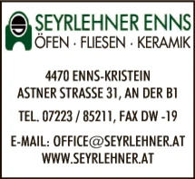 Print-Anzeige von: Seyrlehner GmbH, Hafnerei