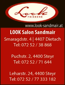 Print-Anzeige von: Look Salon Sandmair, Friseur