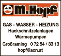 Print-Anzeige von: Hopf Maximilian GesmbH & Co KG, Installationen Print-Anzeige von: Hopf Maximilian GesmbH & Co KG, Installationen