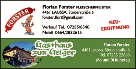 Print-Anzeige von: Forster, Florian, Fleischhauereien