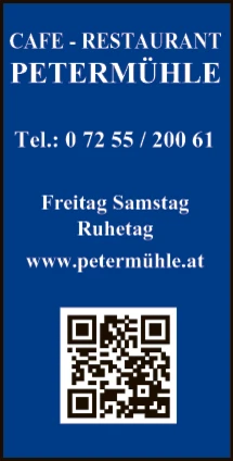 Print-Anzeige von: Nagler, Daniel, Petermühle, Restaurant