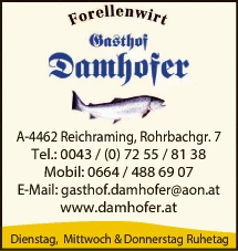 Print-Anzeige von: Damhofer, Rudolf, Restaurant