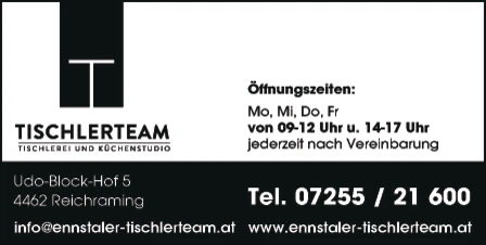 Print-Anzeige von: Ennstaler Tischlerteam, Tischlerei