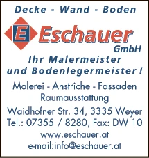 Print-Anzeige von: Eschauer, Karl, Malerei - Raumausstattung