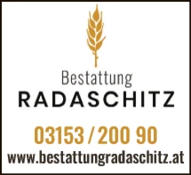Print-Anzeige von: Radaschitz GmbH, Bestattung Print-Anzeige von: Radaschitz GmbH, Bestattung