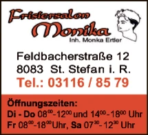 Print-Anzeige von: Ertler, Monika, Frisiersalon