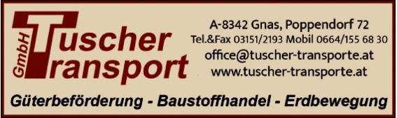 Print-Anzeige von: Tuscher Transport GmbH, Transportunternehmen