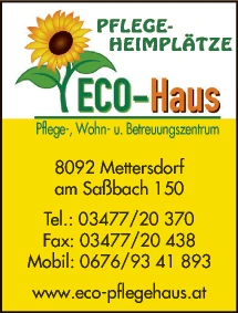 Print-Anzeige von: Eco Haus - Pflegeheim, Pflegeheim