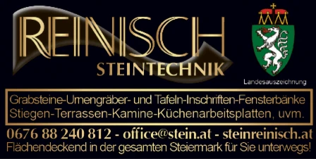 Print-Anzeige von: Reinisch GesmbH, Steinmetzbetrieb