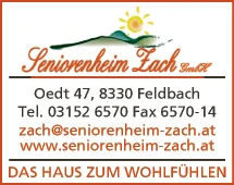 Print-Anzeige von: Seniorenheim Zach GmbH