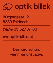 Print-Anzeige von: Optik Billek GmbH, Optik