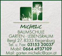 Print-Anzeige von: Michelic, Theresia, Gartengestaltung