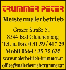 Print-Anzeige von: Trummer, Peter, Malereibetriebe