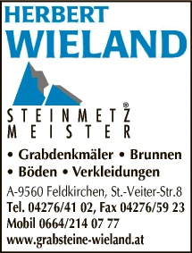 Print-Anzeige von: Wieland Herbert Natursteinmeister GmbH
