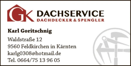 Print-Anzeige von: Goritschnig Dachdecker