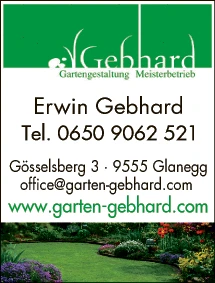 Print-Anzeige von: Gebhard, Erwin, Gartengestaltung