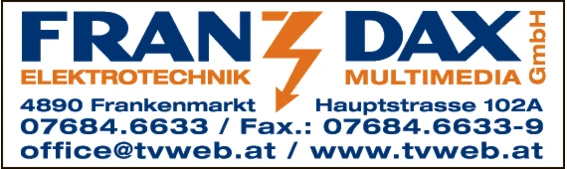 Print-Anzeige von: Dax Franz GmbH, Elektrotechnik