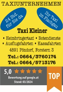 Print-Anzeige von: Taxi Kleiner GmbH