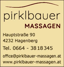 Print-Anzeige von: Pirklbauer Massagen