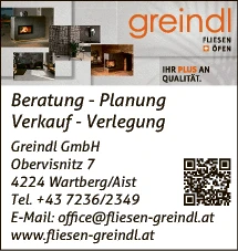 Print-Anzeige von: Greindl GmbH, Fliesen u. Öfen