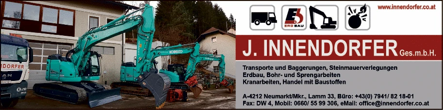 Print-Anzeige von: Innendorfer Josef GesmbH, Baustoffe - Transporte