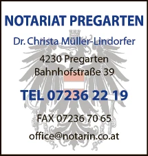 Print-Anzeige von: Notariat Pregarten, Notare